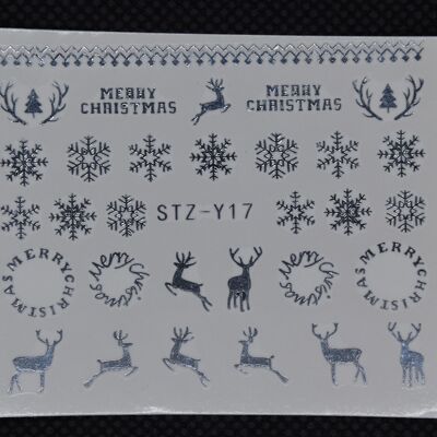 Self adhesive stickers - Christmas Theme, Silver , MRMJ-Q042-Y17-02
