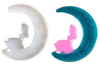 Croissant de lune - Fille , crescent-moon-girl-0