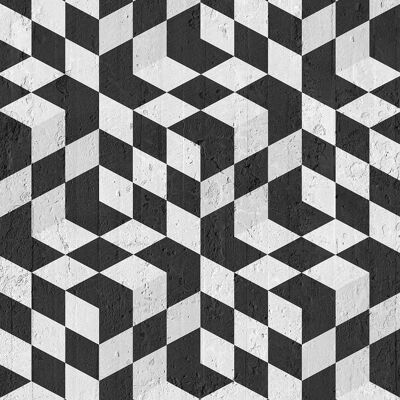 Black Geometric Cubes Wallpaper