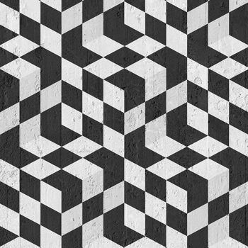 Papier peint Cubes géométriques noirs 1