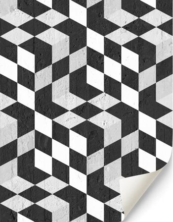 Papier peint Cubes géométriques noirs 2