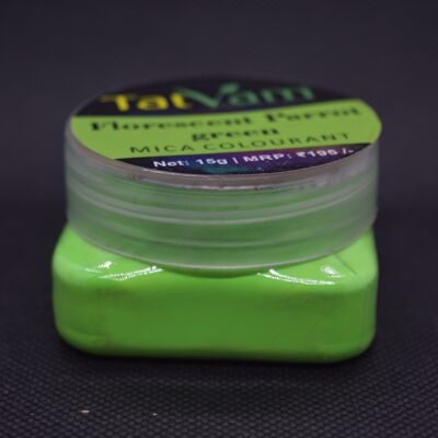 Poudre colorante fluorescente - Vert perroquet , sku284