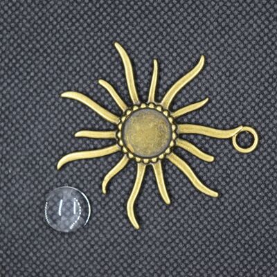 Pendentif Fleur Bronze Antique , DIY-X0288-08AB-NR