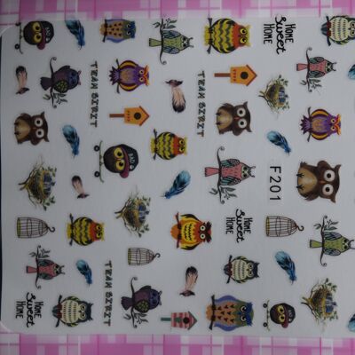 Peel off sticker s- Flower & Owl Series, Colorful , MRMJ-L004-16G