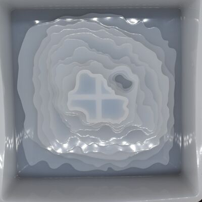 Geo Square coaster mold 127 mm , DIY-G017-K02