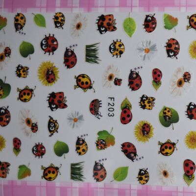 Peel off stickers - Ladybug, Colorful , MRMJ-Q080-F203