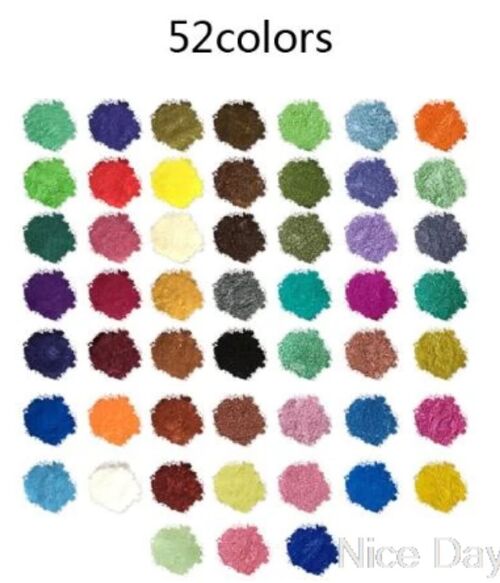 Mica powders 50 colors in a set - 3 gram/sachet , AE084