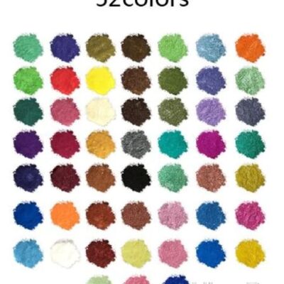 Poudres de mica 50 couleurs dans un ensemble - 3 grammes/sachet, AE084