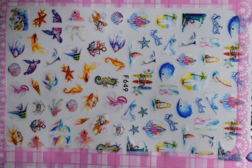 Peel off stickers - Ocean Animal Pattern, Colorful , MRMJ-Q080-F649