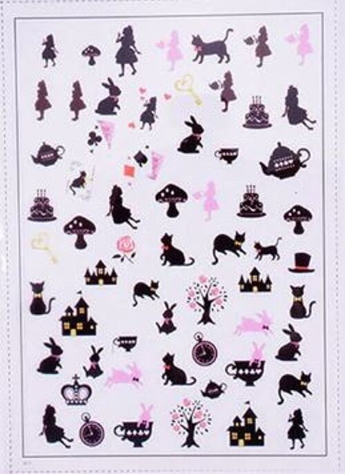 Plastic sheet - Black cat , AE036