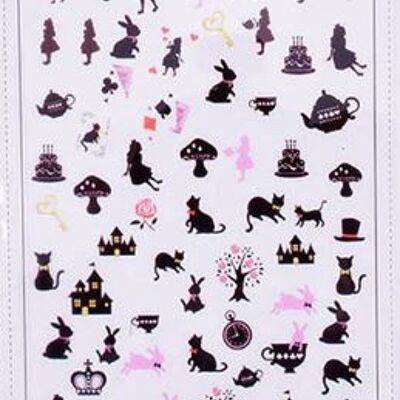 Plastic sheet - Black cat , AE036
