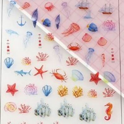 Lámina de plástico - Animales marinos, AE046