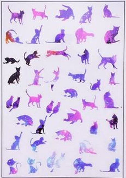 Plastic sheet - Cats , AE082