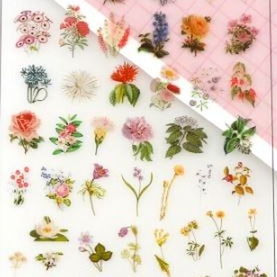 Plastic sheet - Flowers , AE042