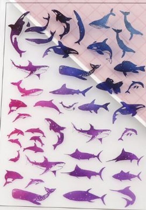 Plastic sheet - Whale , AE037