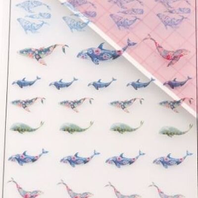 Plastic sheet - Whales 2 , AE049