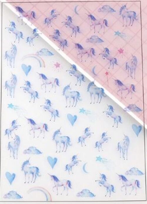Plastic sheet - Unicorn , AE043