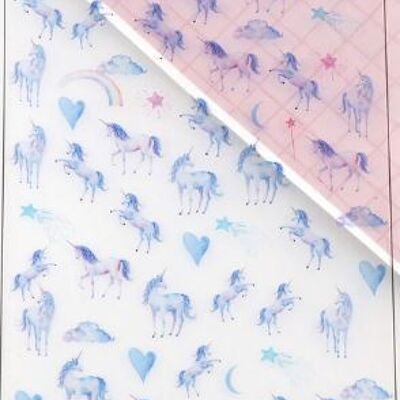 Plastic sheet - Unicorn , AE043