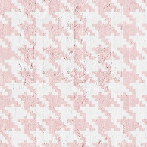 Pink Pied De Poule Wallpaper