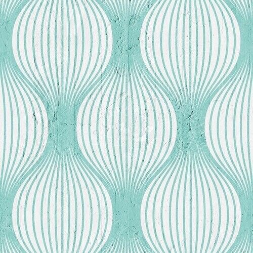 Aquamarine  Geometric Bulbs Wallpaper