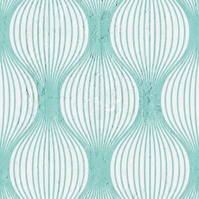 Papier peint ampoules géométriques aigue-marine