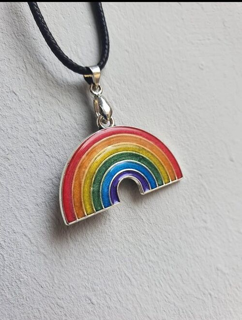 Silver rainbow pendant , AE033