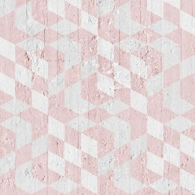 Pink Geometric Cubes Wallpaper