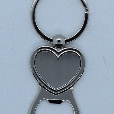Bottle opener / variants - Heart with keyring , AE127-heart-with-keyring-1