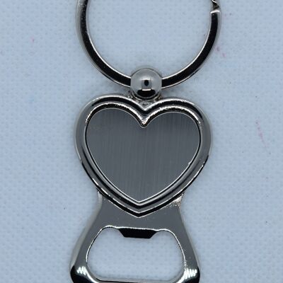 Bottle opener / variants - Heart with keyring , AE127-heart-with-keyring-1