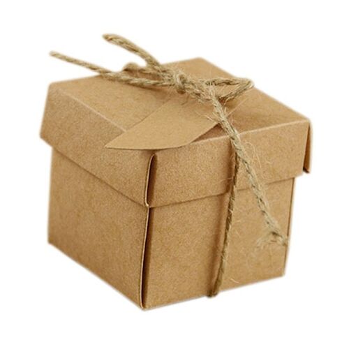 Gift box with hemp rope , CON-WH0022-02