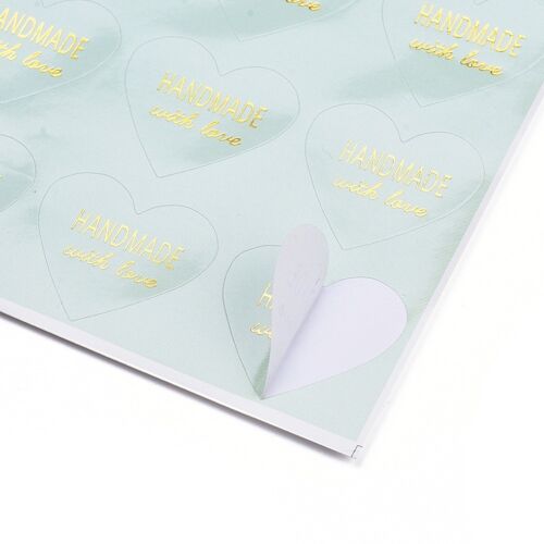 Handmade with love sticker - 16 pcs / sheet , DIY-I018-19E