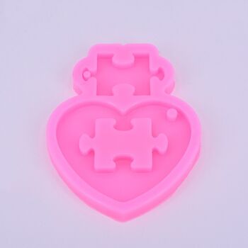 Coeur avec puzzle , DIY-WH0167-81