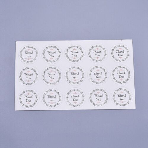 Sticker - Thank you - 20 pcs / sheet , DIY-I018-22B