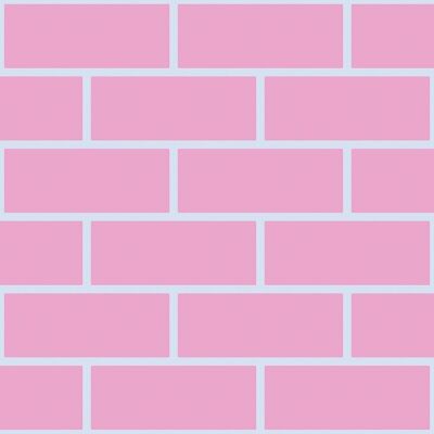 Pink & Light blue bricks Outline wallpaper