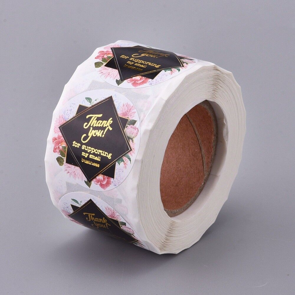 Adesivo - Grazie per aver supportato la mia attività - 500 pezzi/rotolo, DIY-P005-C02