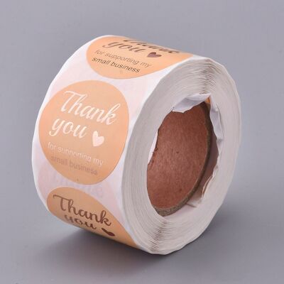 Sticker - Thank you for supporting my business - 500 pcs /roll , DIY-P005-C04