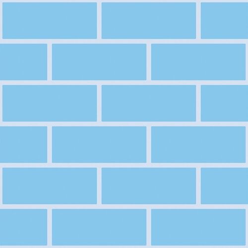 Tonal blue bricks Outline wallpaper
