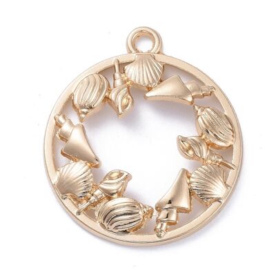 Zinc Alloy Open Back Bezel Pendant, Ocean Animals, Bronze , PALLOY-E577-23KCG