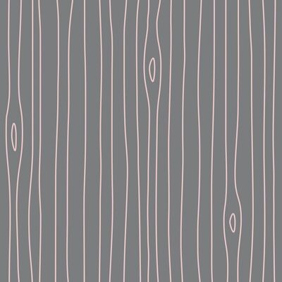 Grey & Pink Woodgrain Outline wallpaper