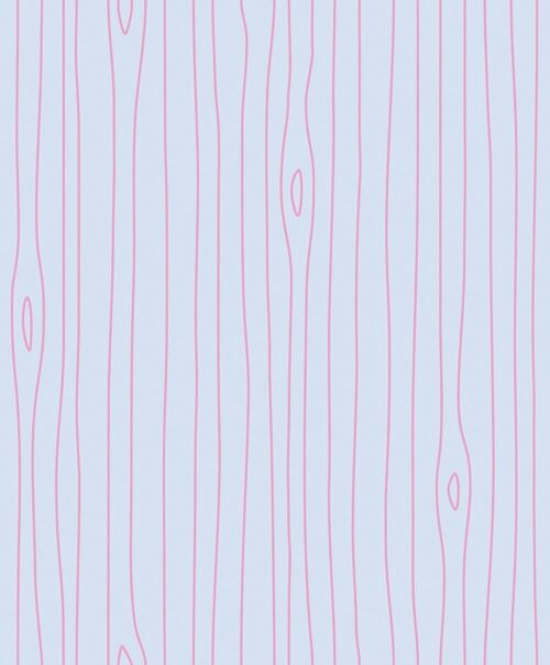 Light blue & Pink Woodgrain Outline wallpaper