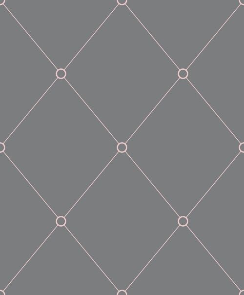 Grey & Pink Quilt Outline Wallpaper