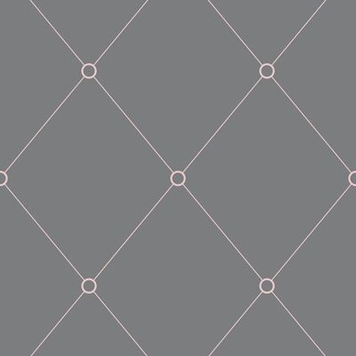 Grau & Pink Quilt Outline Wallpaper