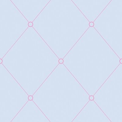 Hellblau & Pink Quilt Outline Wallpaper