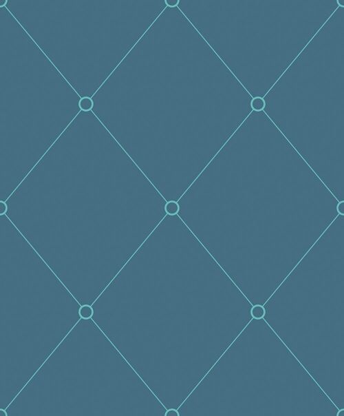 Petroleum & Aquamarine Quilt Outline Wallpaper