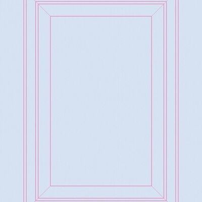 Papier peint contour panneau bleu clair et rose