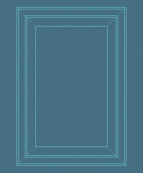 Petroleum & Aquamarine Panel Outline Wallpaper