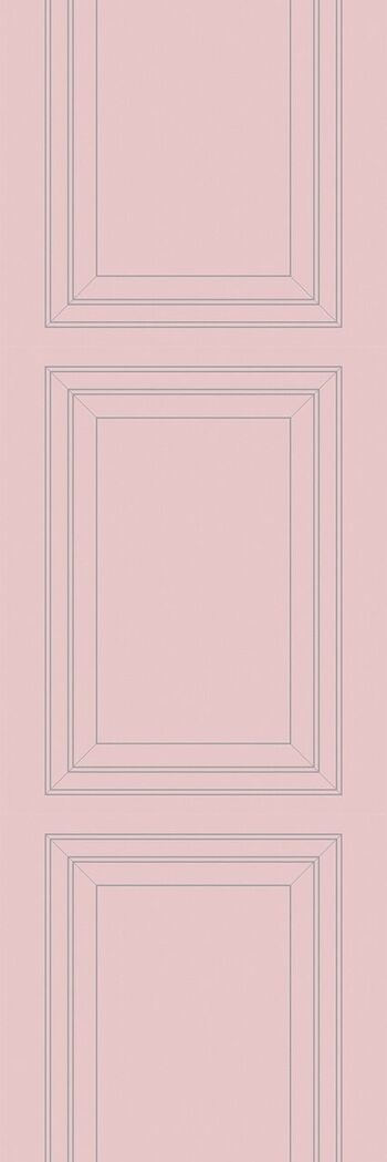 Papier peint contour panneau rose et gris 2