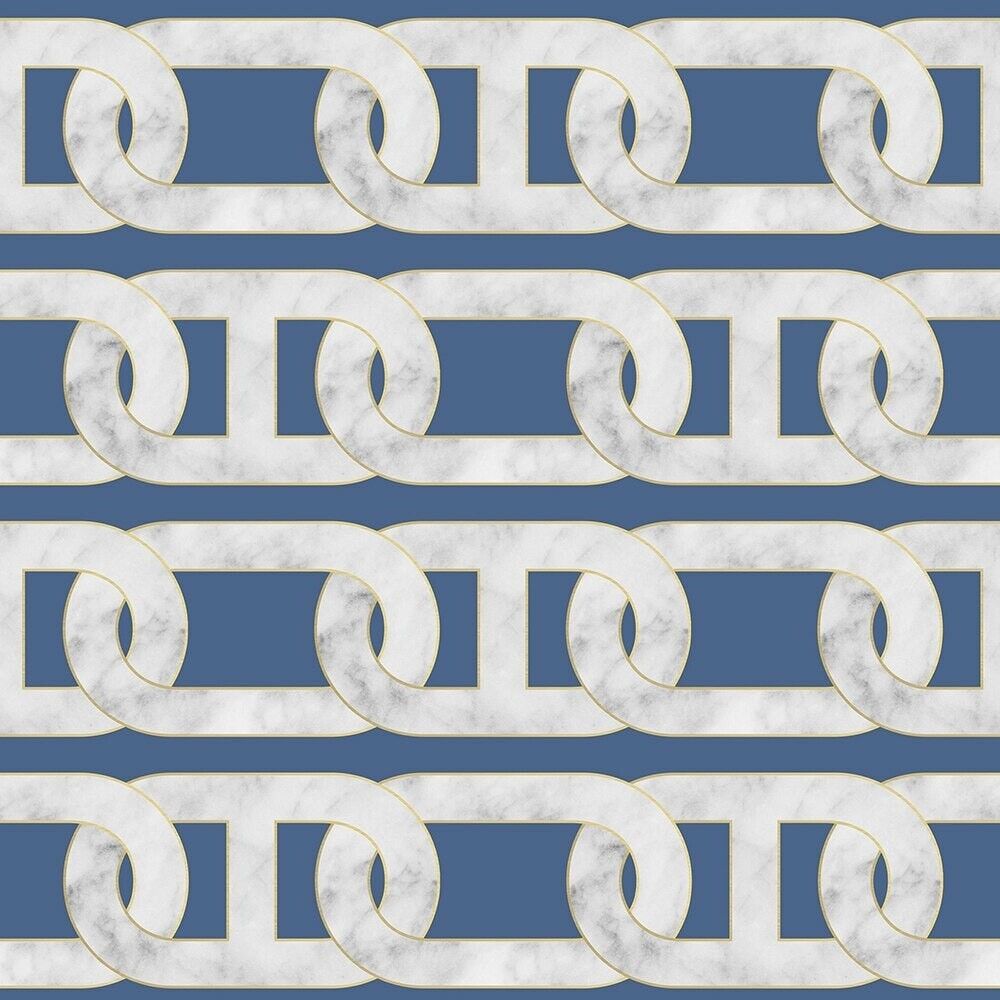 Carta da parati a catena - Blu