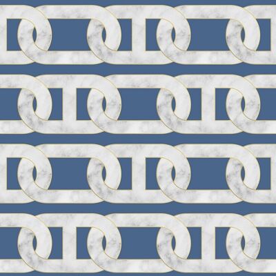 Chain Wallpaper- Blau