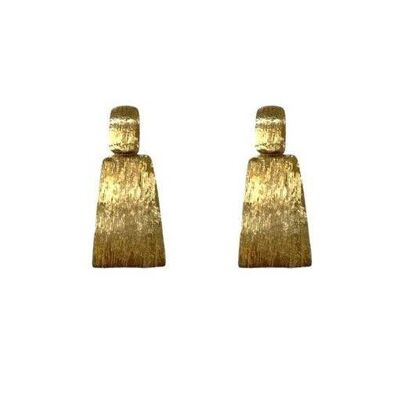 Gold Trapezoid Earring